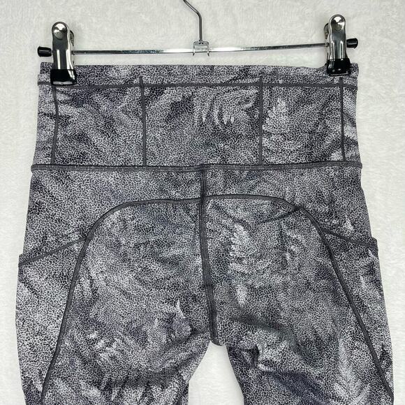 Lululemon Sz 4 Fast & Free Crop (19") Kindred Spirit Alpine White Multi W6AGGS - Picture 6 of 14